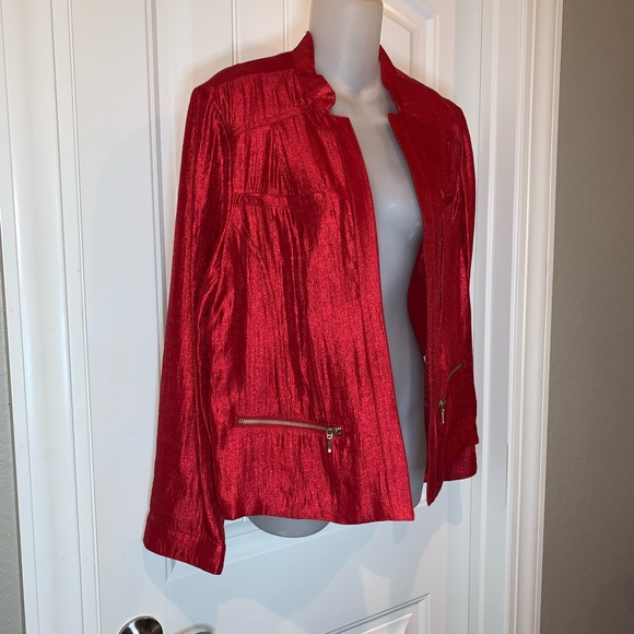 Chico’s Red Blazer NWOT - Picture 2 of 4